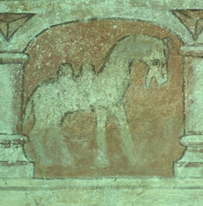 Lochstedt (Kreis Fischhausen), muurschildering, 1380-1400 (www.bildindex.de) Lochstedt (Kreis Fischhausen), muurschildering, 1380-1400 (www.bildindex.de)