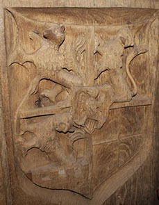 Digitale foto: Povl Søndergaard, 2020. Afbeelding volgens http://www.loegumkloster-kirke.dk/korstolene-i-loegumkloster-kirke.aspx (13-8-2020). Geen grote afbeelding.